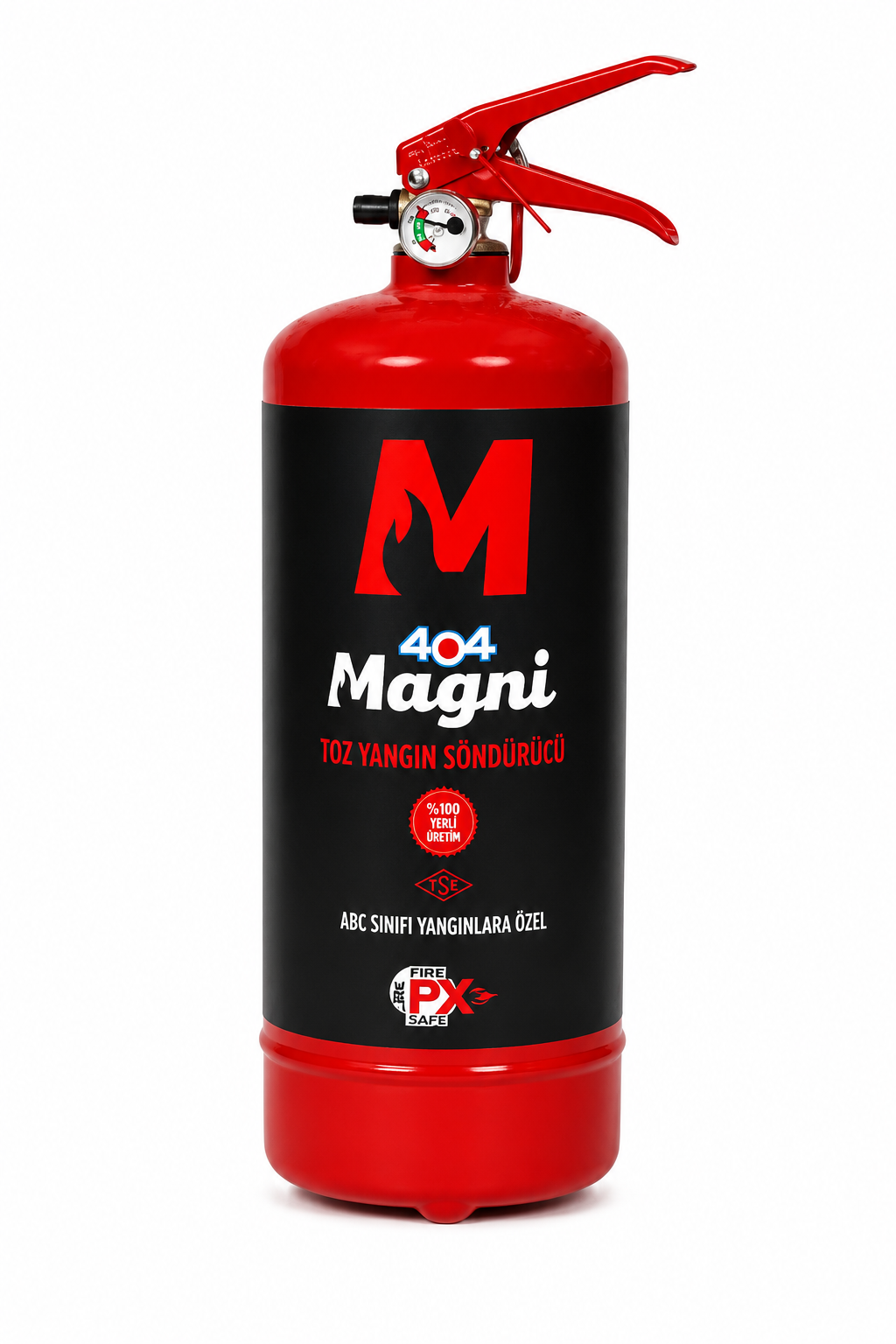 404 Magni 1Kg Toz Yangın Söndürücü Tüp Katı ve Sıvı Yangınları İçin