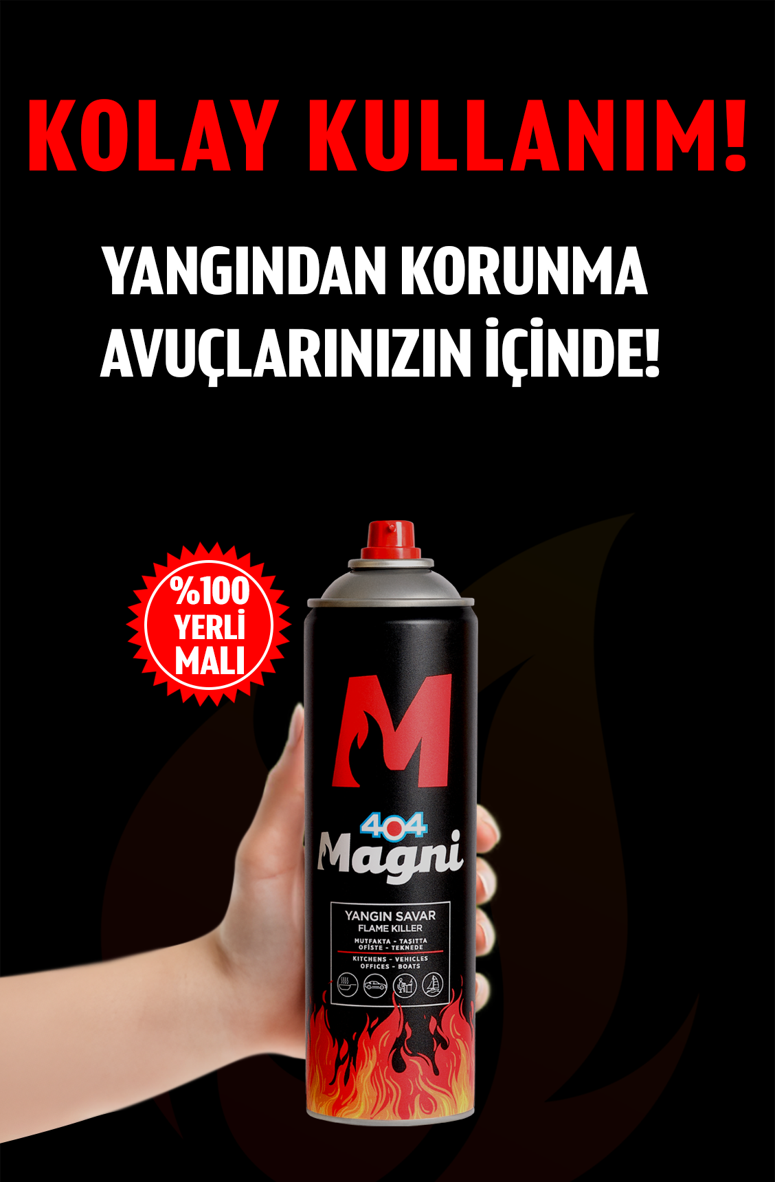 Yangın Söndürücü Sprey 500 ml