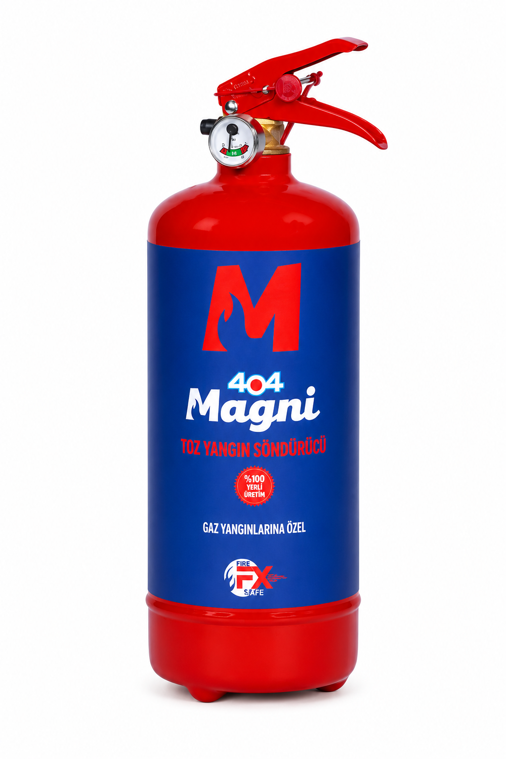 404 Magni 1 Kg Toz Yangın Söndürücü Tüp Gaz Yangınları İçin