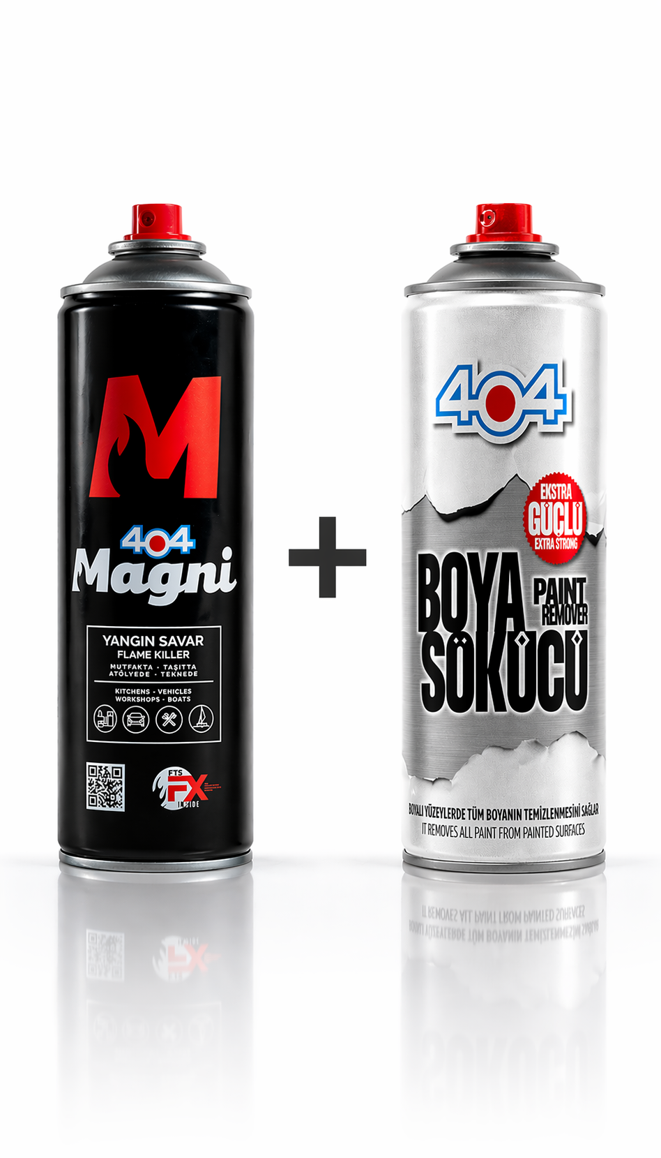 404 Magni Yangın Söndürücü & Boya Sökücü Sprey Seti Ekstra Güçlü | Araç, Mutfak ve Sanayi Kullanımı
