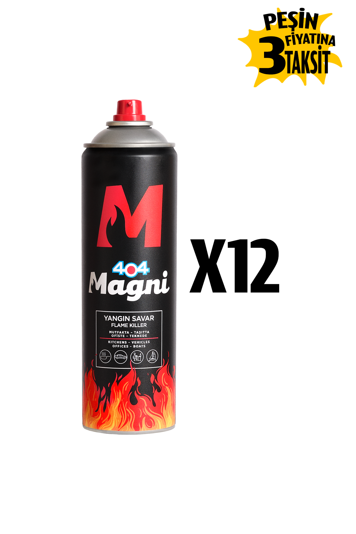 Yangın Söndürücü Sprey 500 ml 12li