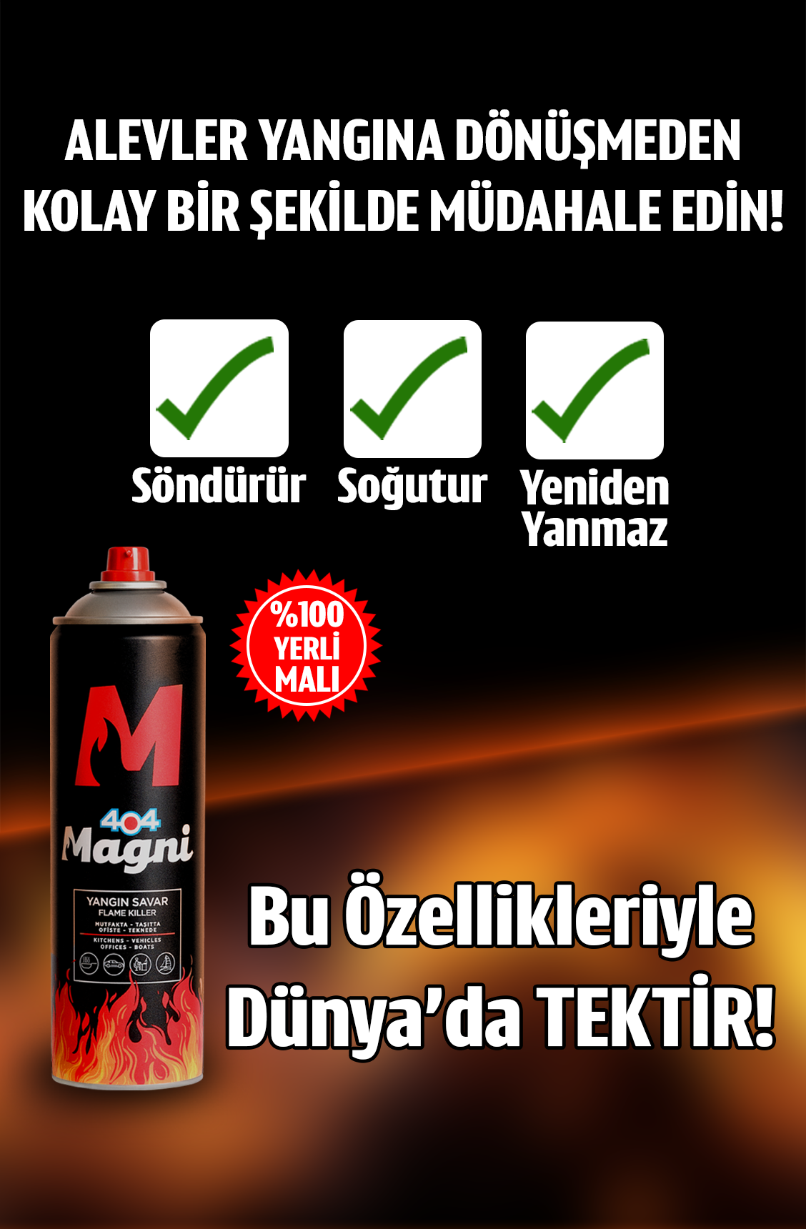 Yangın Söndürücü Sprey 500 ml