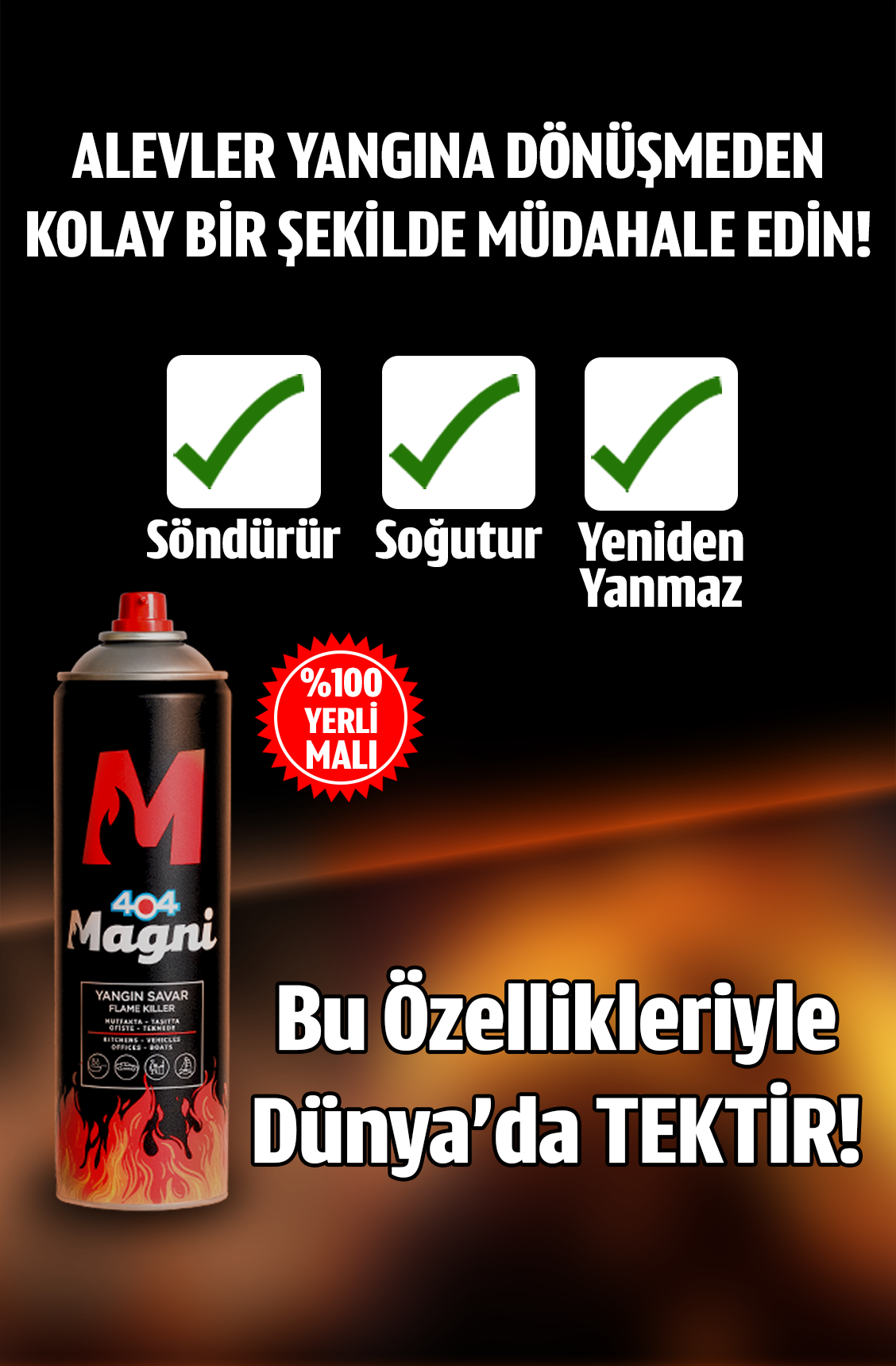 404 Magni Yangın Söndürücü Sprey 500 ml
